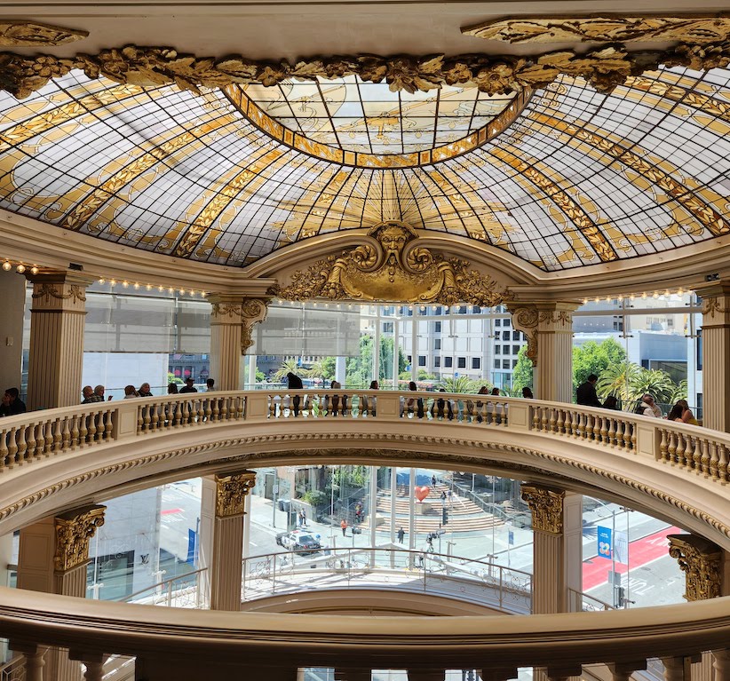 Neiman Marcus now operates in what once was the City of Paris department store.