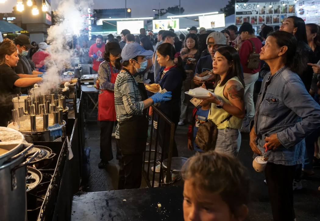 During summer months around 4,000 people each night head for the Little Saigon Night Market.