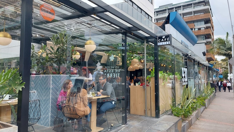 Bogotá's 9:30 cafe bistro is located in the city's El Chicó neighborhood.