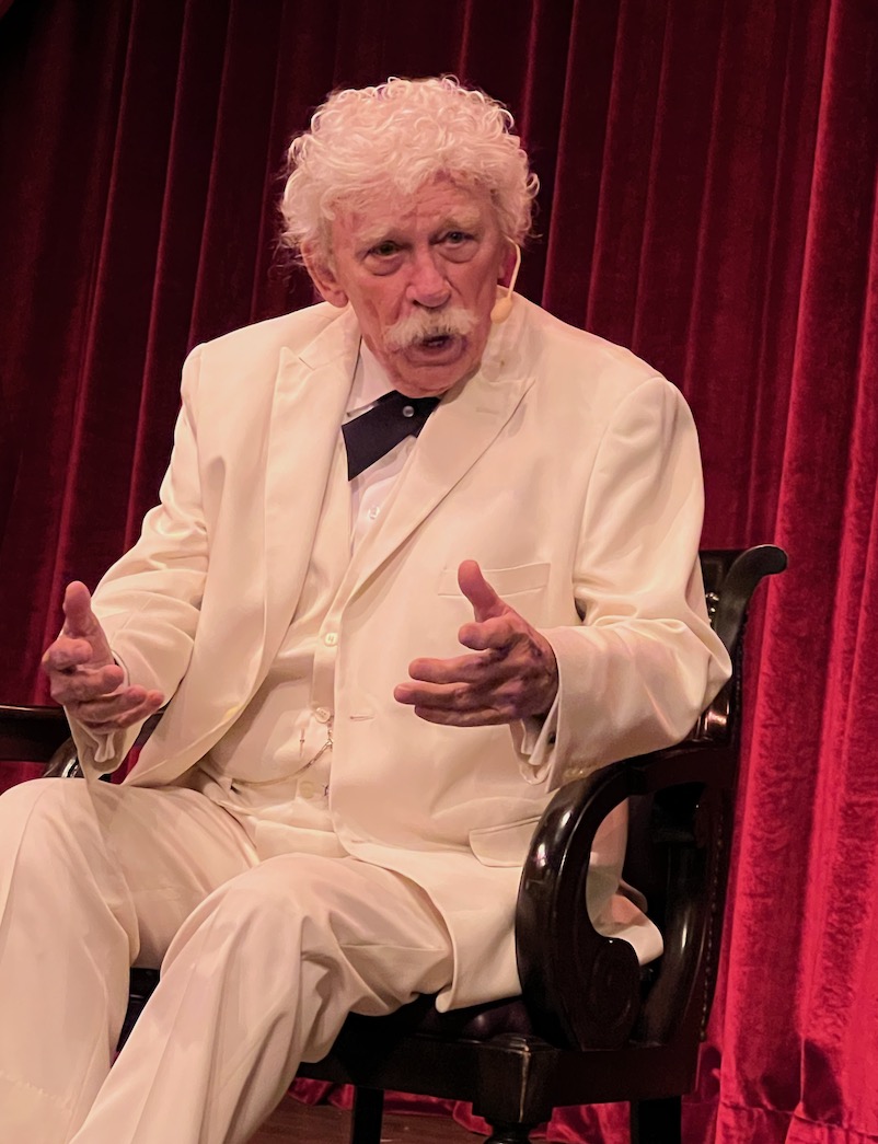 Mark Twain impersonator on the American Queen steamboat
