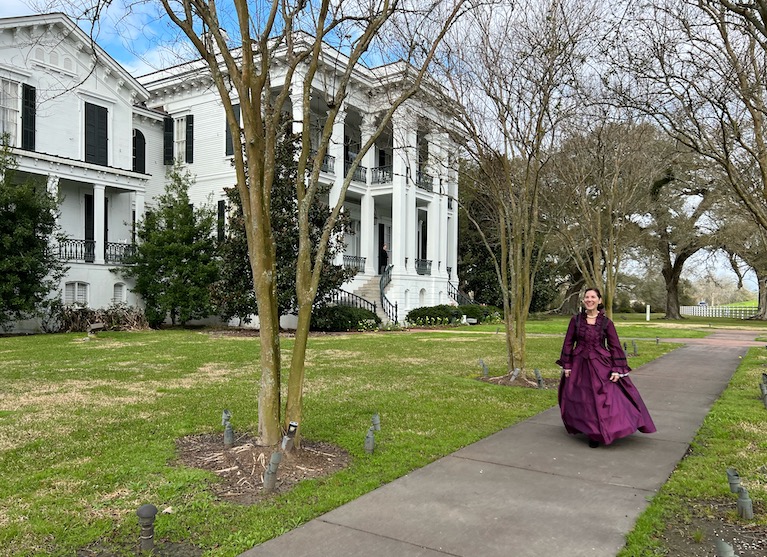 Tour guide at Nottoway, the South's largest remaining antebellum plantation house.