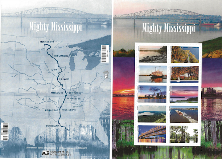 Mississippi River commemorative U.S. postage stamps