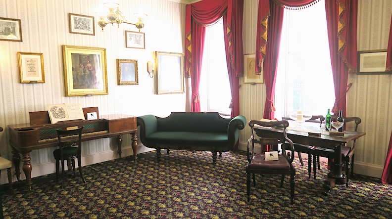 Charles Dickens' drawing room in what today is the Dickens Museum.