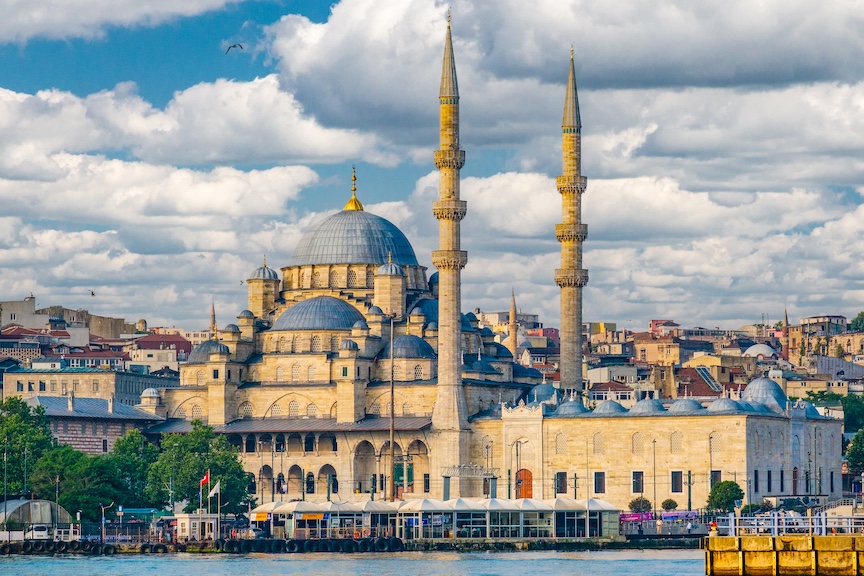 The "New Mosque" completed 1663 in Istanbul, Turkiye.