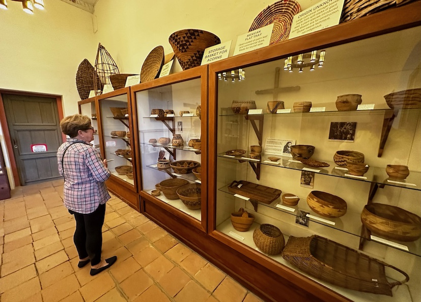 Most of the exhibits in California missions depict the life of the indigenous natives the Franciscians were trying to educate.