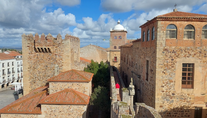 Cáceres has many towers. The Bujaco Tower near the Plaza Mayor is one of the oldest.