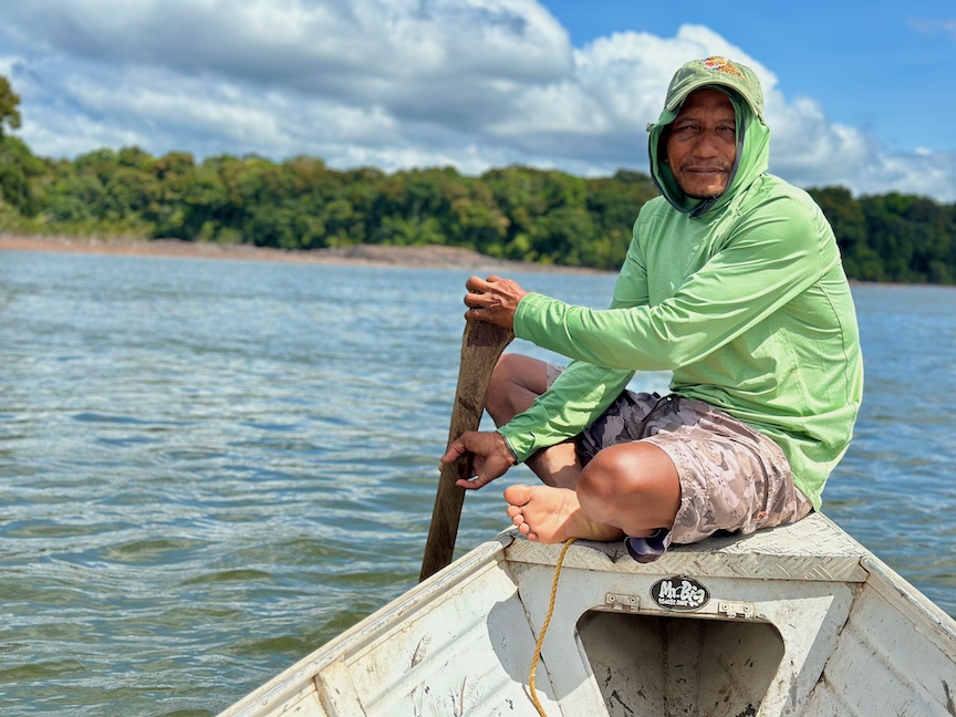 Amerindian fishing guide Mark Andries.