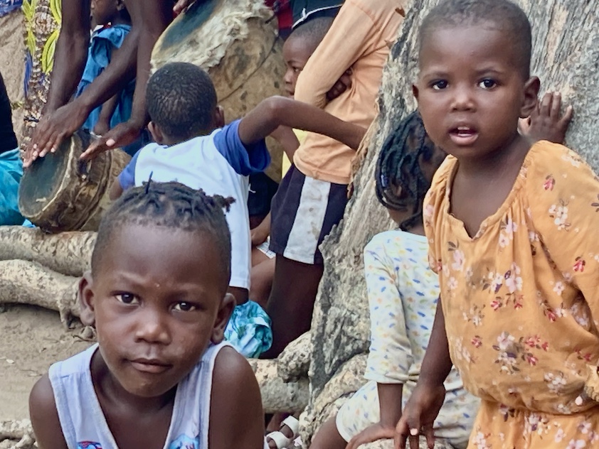 Children at a celebration in Ijambwe