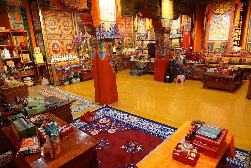 The office of the abbot at Songzanlin Monastery in Shangri-La.