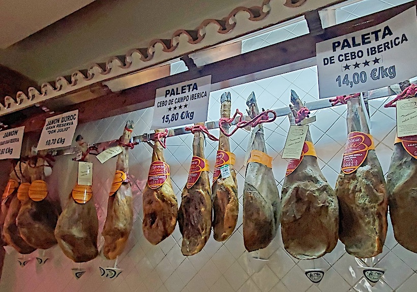  Charcutería selling Jamón Ibérico, sausages and fresh pork cuts