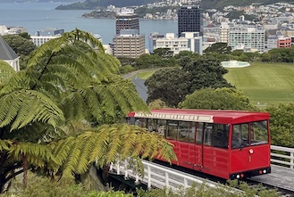 Wellington's iconic red cable car is the best way to reach Kelburn Lookout for one of the best views in the city