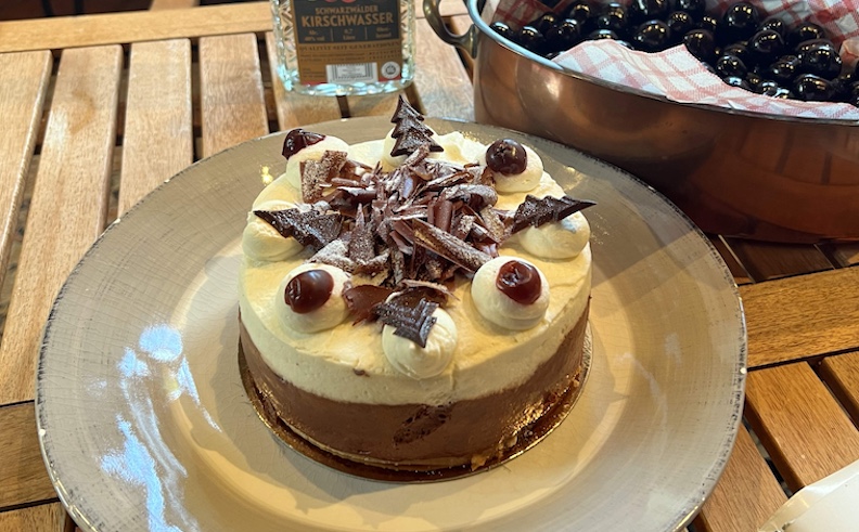 Black Forest Cake, which utiilizes local ingredients like cherries and cherry schnapps, is famous throughout Germany.