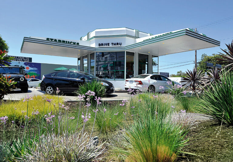 Gilmore Service Station, now Starbucks