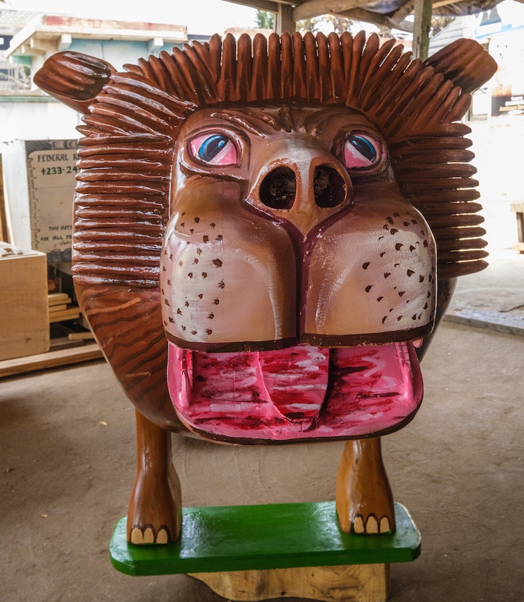 Ghana fantasy coffin maker Eric Kpakpo Adotey prefers to provide caskets shaped like lions only to burials for important chiefs.