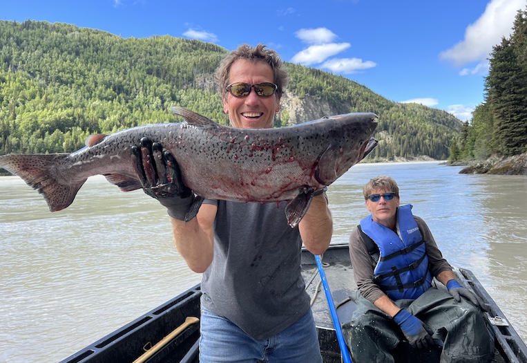 Fairbanks resident Jerry Evans with 20-pound king salmon.