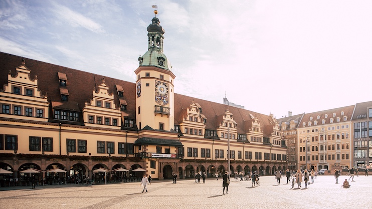 Leipzig’s Old Town Hall (Altes Ratheaus) dates back to 1556, about 200 years before Bach arrived in the city.