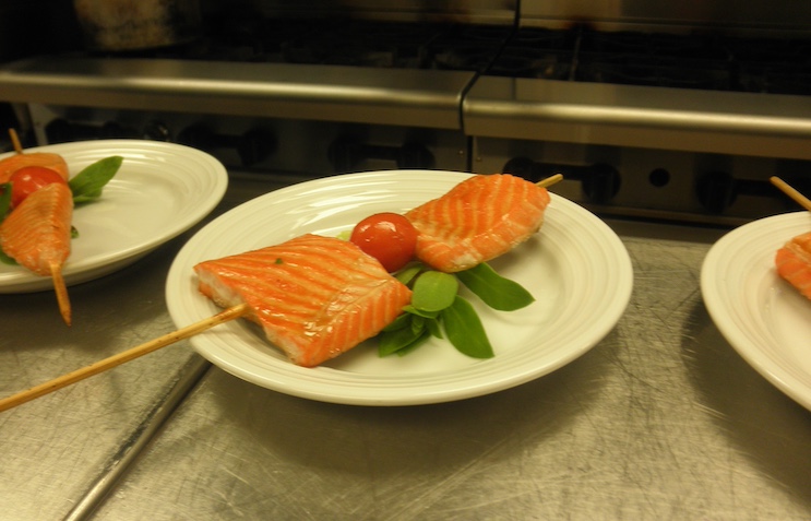 Salmon belly—which has high levels of fat—makes a superb appetizer.