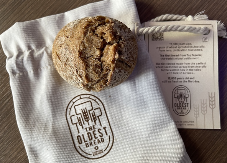 Bread served on Turkish Airlines made from grain similar to that grown 11,000 years ago.