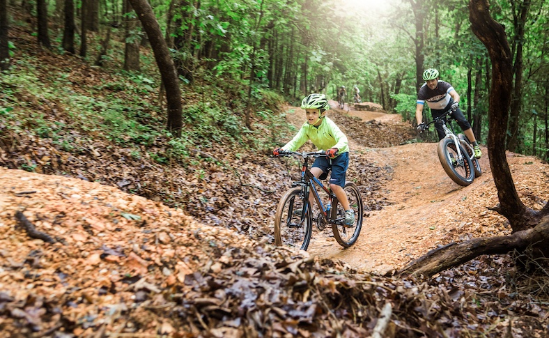 In Bentonville bike trails are accessible for all levels.
