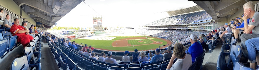 Kauffman Stadium, home of the Kansas City Royals.