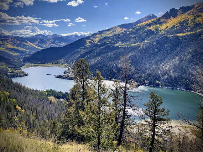 Lake San Cristobal on the Silver Thread Scenic Byway.