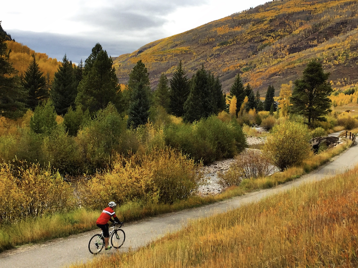 Paved bike trails run through forests of aspens from Lake Dillon over Vail Pass and then on to Vail.