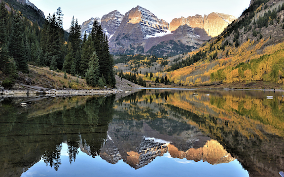 The Maroon Bells outside Aspen are beautiful. The views constantly change once you leave the parking lot and climb higher.