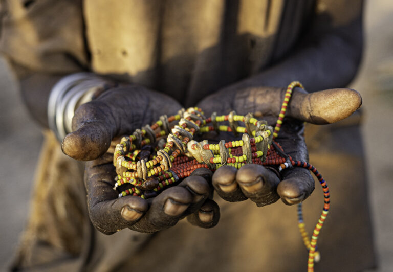 Some of the tribes offer handmade beaded bracelets and necklaces for sale to visitors.