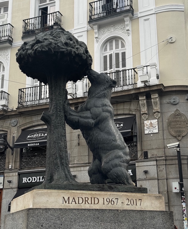 A bear is the symbol for the Spanish city of Madrid.