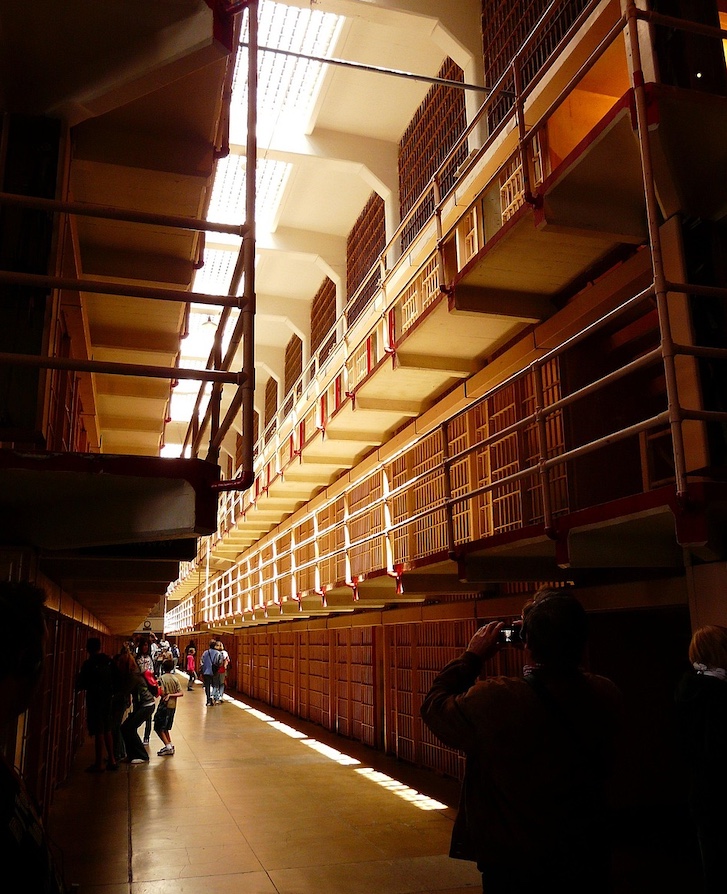 Alcatraz prison is a popular tourist site despite its infamous past.