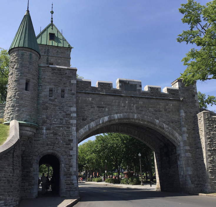 Four Medeival gates allow traffic through Quebec's city wall.
