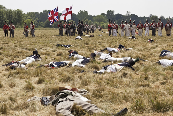 Is a battlefield reenactment dark tourism. Few seem able to agree.