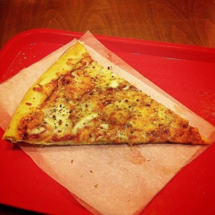 New York pizza is most often sold by the slice.