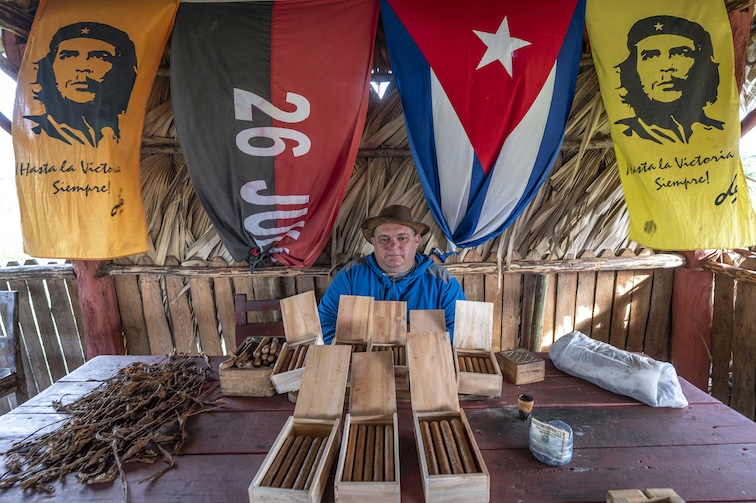 Many small farmers at Juan Luis y Luis on the Ruta del Tabaco, are allowed to make their own cigars for sale to tourists.