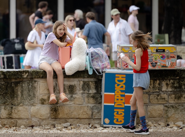 Campers from Camp Waldemar in Hunt are reunited with their families at the Arcadia Live Theatre in Kerrville. 
