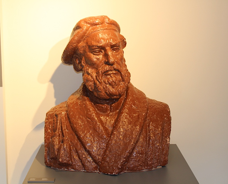 Bust of Marco Polo in the Marco Polo Museum in Korčula Town. 