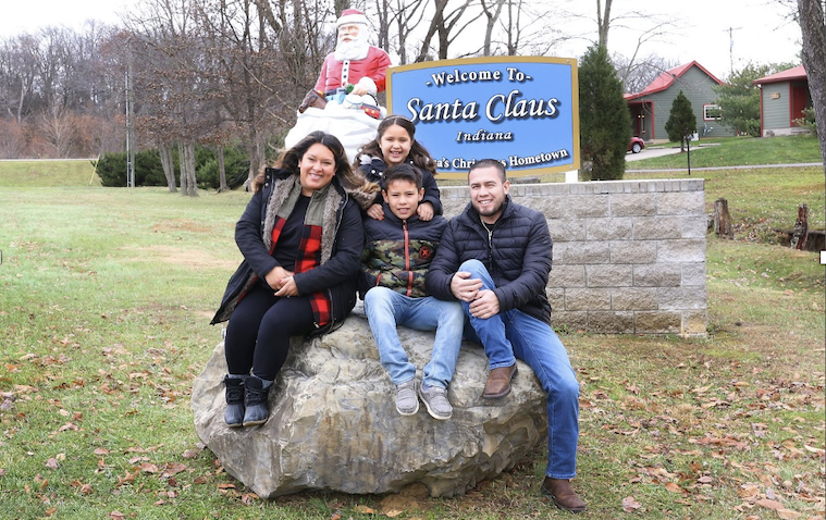 Santa Claus, Indiana Welcome sign