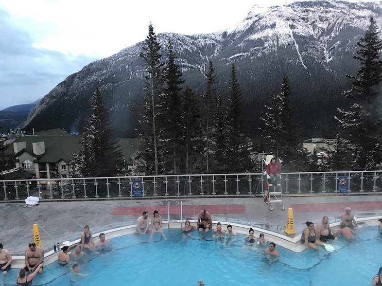 Thermal springs are one of the fastest-growing trends in wellness tourism. This one is in Banff, Canada.