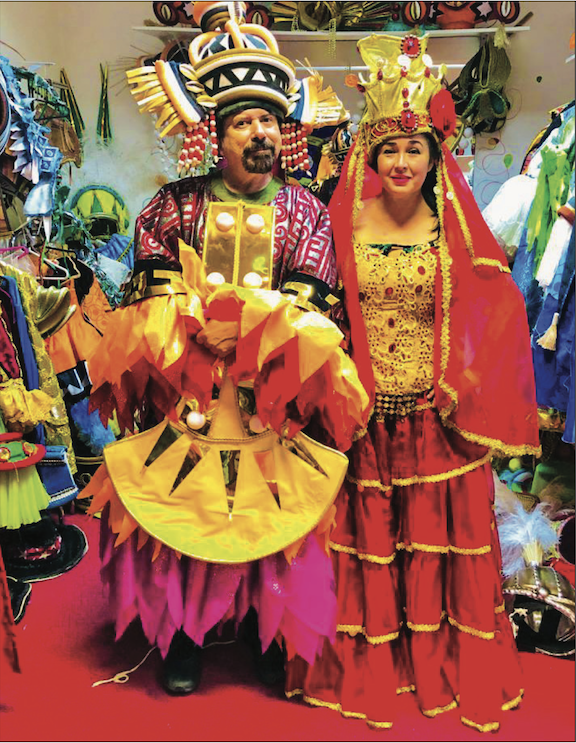 Nick Kontis dresses to celebrate when he visits Rio de Janeiro’sSamba City neighborhood.
