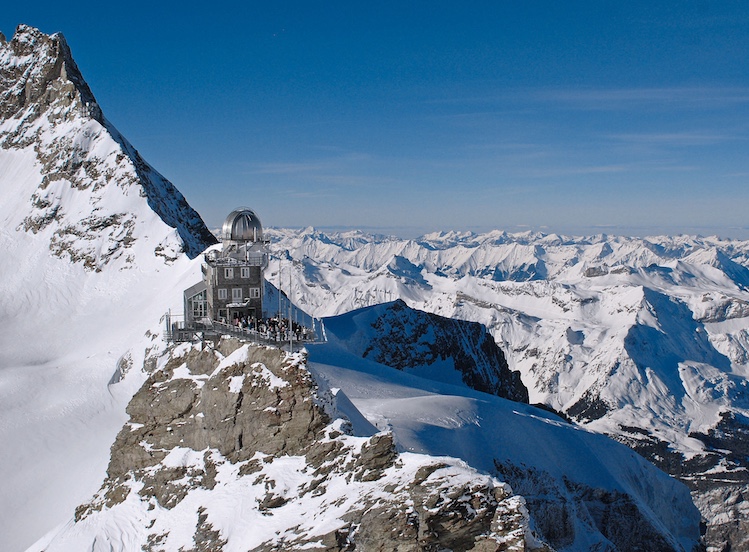 Perched at 11,332 feet, the Jungfraujoch-Top of Europe is Europe’s highest railway station. 