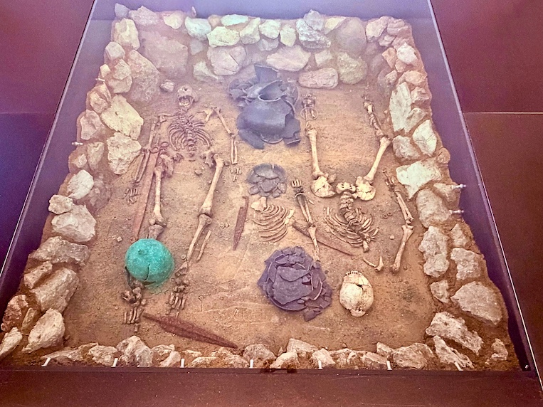 Reconstructed Iron-Age Celtic grave from the Dürrnberg near Hallein