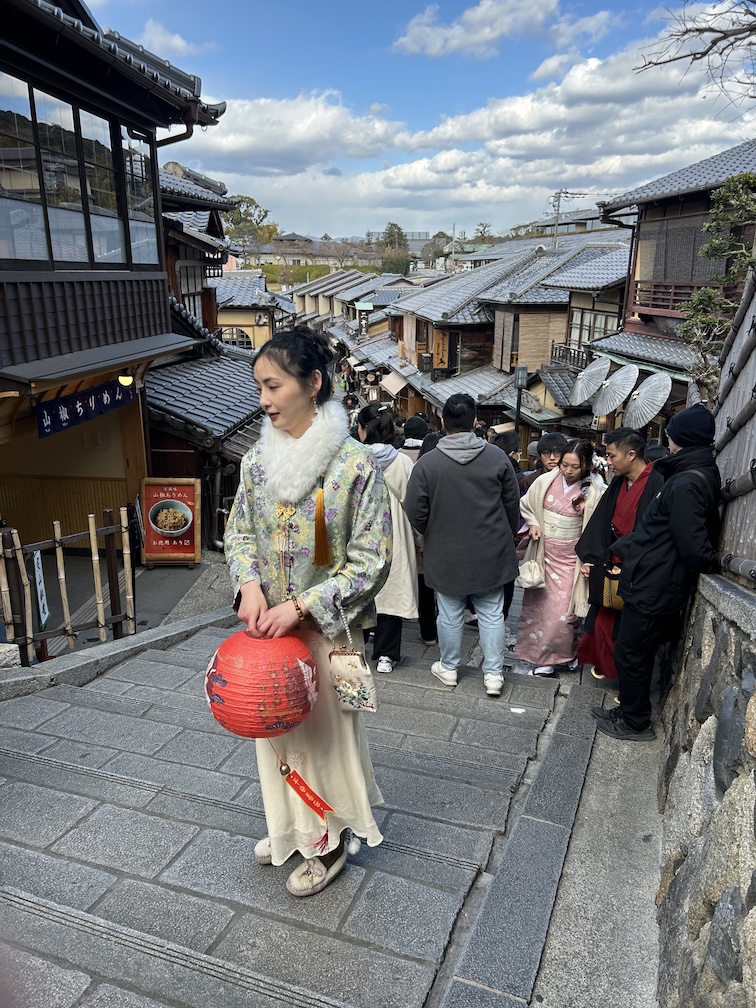 Woman dressed as geisha