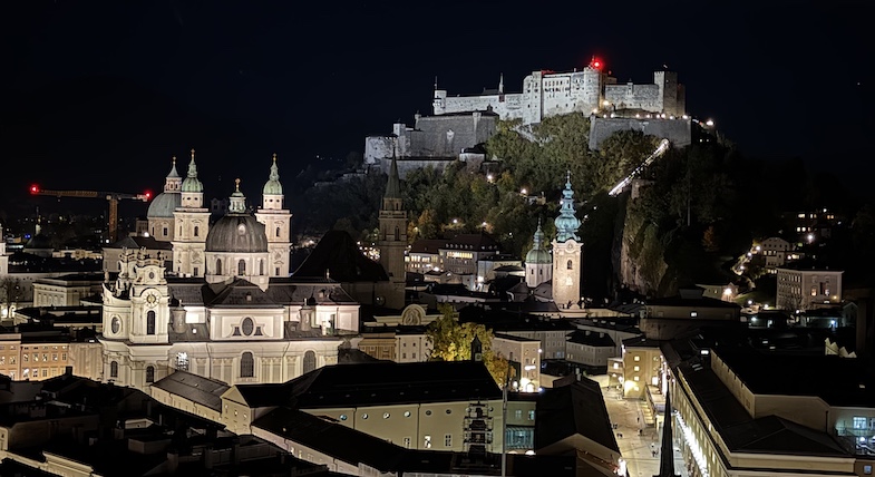 Salzburg’s fortress and the cathedral and palaces below were all built with the wealth derived from the salt trade. 