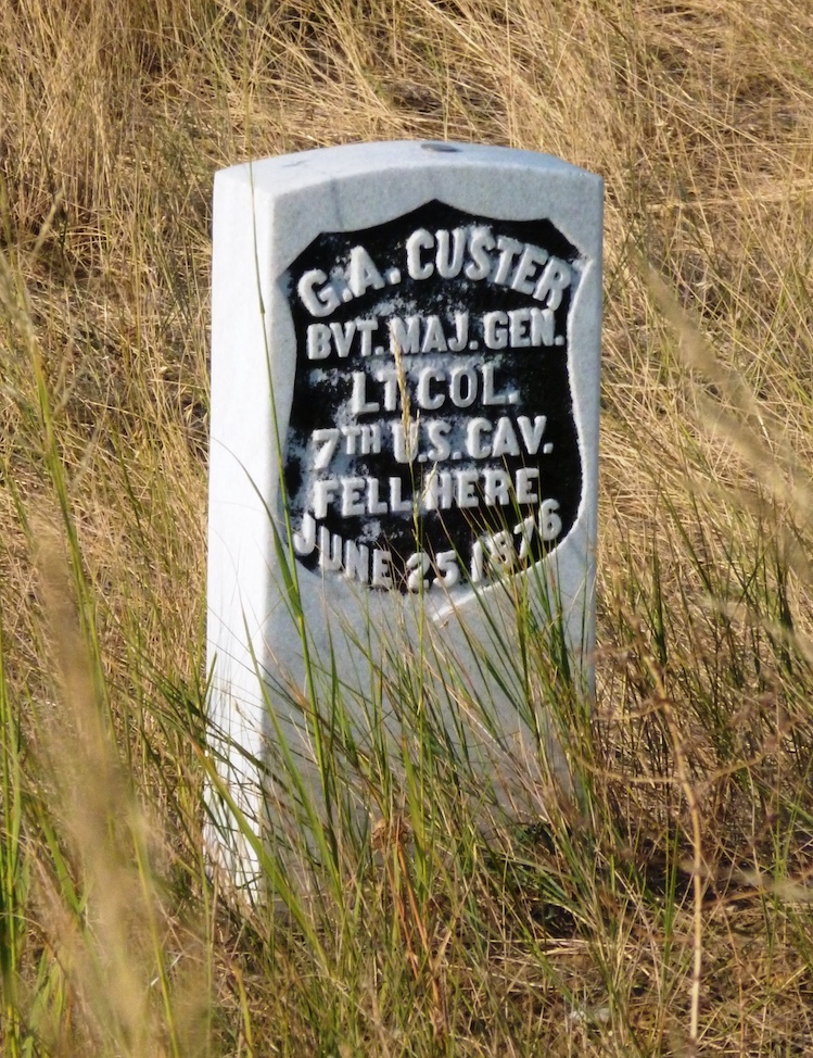 Custer's grave stone