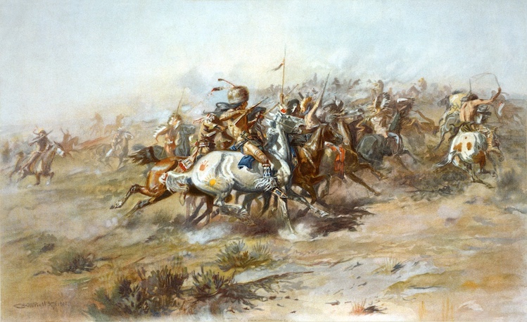 The Custer Fight. 1903 painting by Charles Marion Russell. 