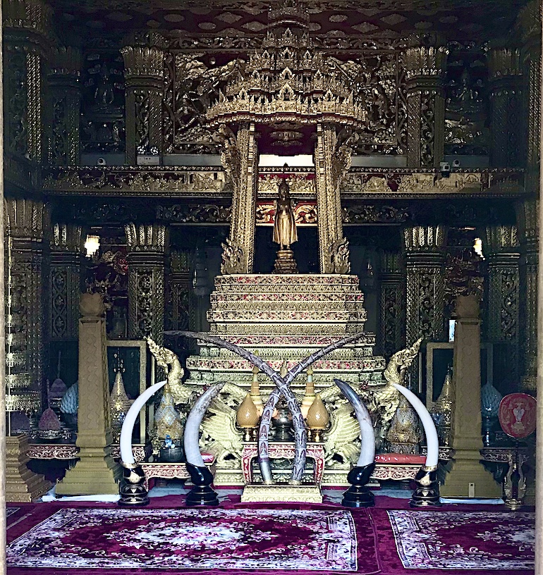 The Royal Palace Museum's most beautiful chamber is the ornate Haw Phra Bang Pavilion, home to a child-sized 13th-century Buddha statue (Phra Bang) that is the city’s namesake.