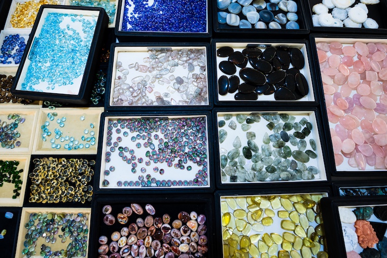 Vendors at the Quartzsite Powwow sell almost any stone imaginable, including finished ones ready to use in jewelry like these.