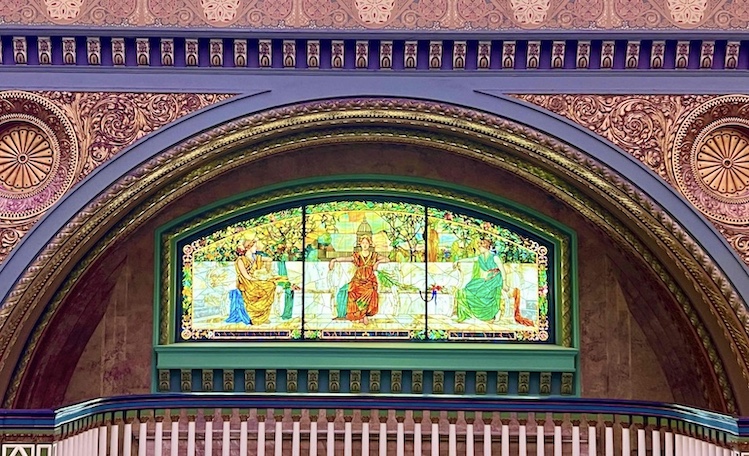 The famous stained-glass window at Union Station. 