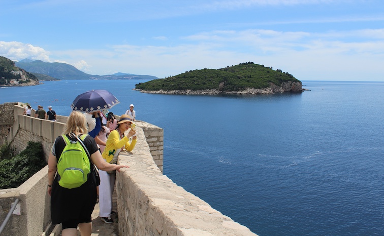 To walk the City Walls in Old Town Dubrovnik requires a timed ticket that helps limit crowds on the narrow walkways.