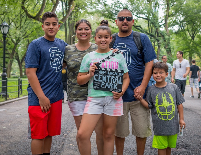 Manhattan's Central Park is a favorite spot for families to visit since it has served as a location for dozens, and dozens of films. 